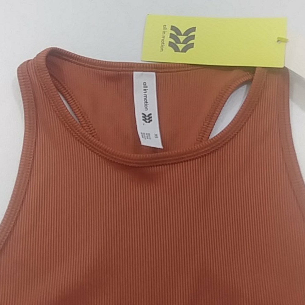 All in Motion Womens' Ribbed Tank Top Rust - Picture 2 of 3